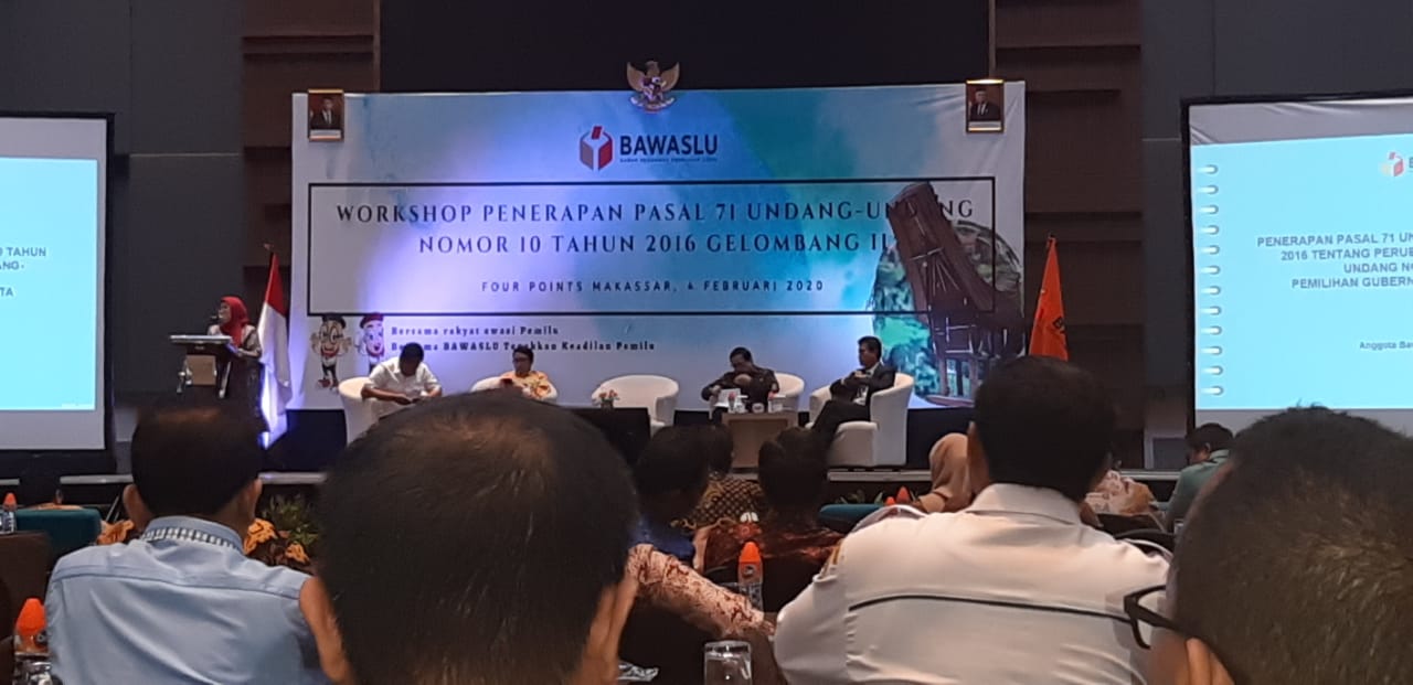 Bawaslu Kab. Dompu menghadiri Workshop Penerapan Aturan Netralitas ASN, TNI, Polri