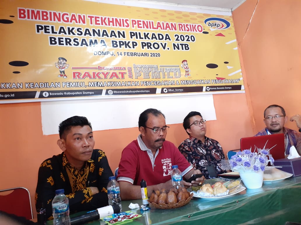 Bimtek Penilaian Risiko Bagi Bawaslu Kabupaten Dompu oleh Perwakilan BPKP Prov. NTB