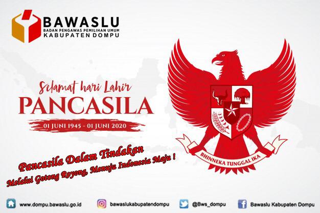 Hari Lahir Pancasila, Irwan berharap dapat menjadi Momentum Gotong Royong untuk memutus rantai Covid-19 serta bahu membahu menjaga Demokrasi bangsa dengan ikut mengawasi Pilkada 2020