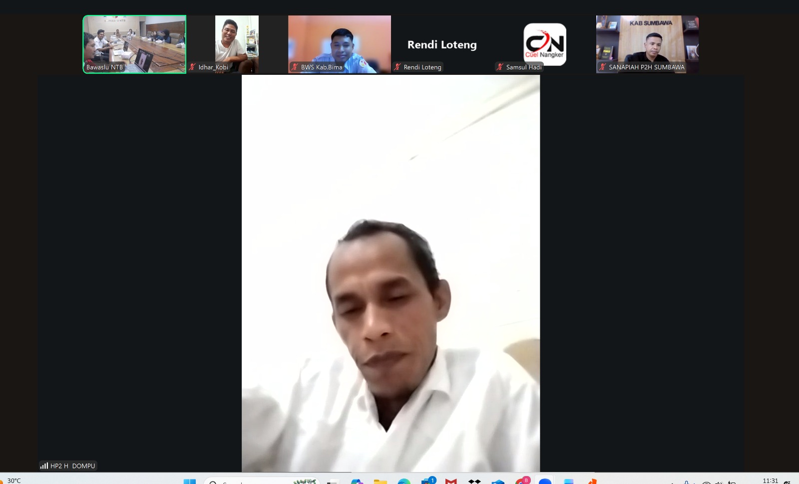 Bawaslu Dompu Ikuti Rapat Persiapan Pelaksanaan Pendidikan Pengawasan Partisipatif (P2P) Tahun 2025