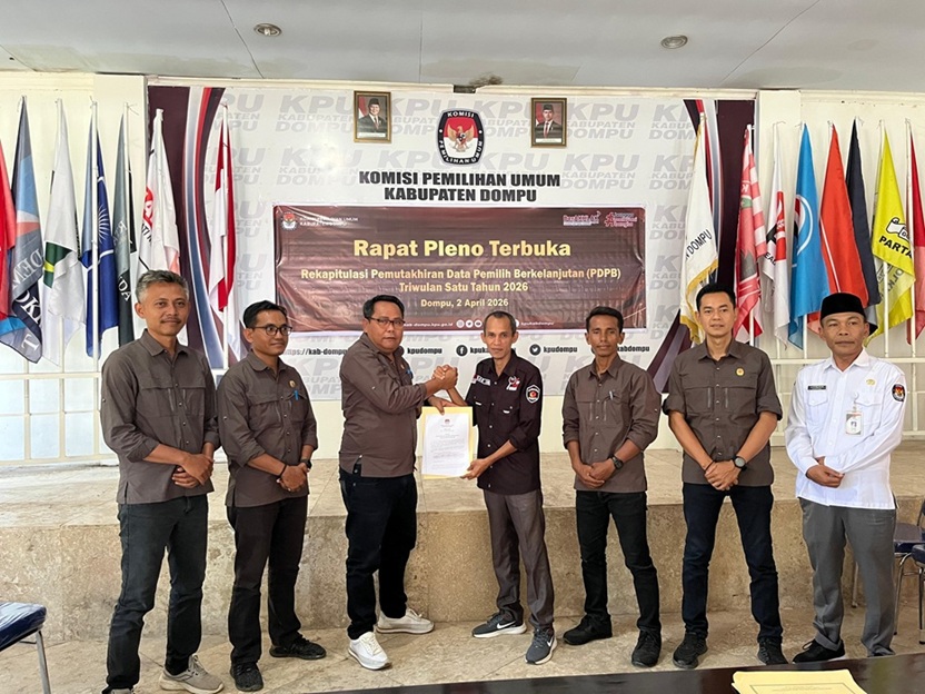 Bawaslu Dompu Hadiri dan Awasi Rapat Pleno Terbuka PDPB Triwulan I Tahun 2026