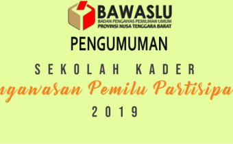 PENGUMUMAN HASIL SELEKSI WAWANCARA PESERTA SEKOLAH KADER PENGAWASAN PARTISIPATIF PROV.NTB TAHUN 2019.