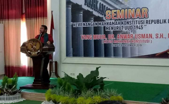 Bawaslu: Ketua MK Seminar Kewenangan Mahkamah Konstitusi RI Menurut UUD 1945.
