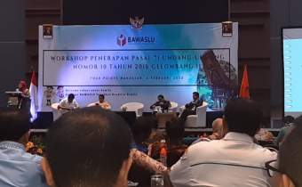 Bawaslu Kab. Dompu menghadiri Workshop Penerapan Aturan Netralitas ASN, TNI, Polri