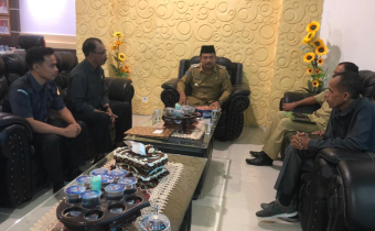 Kunjungi Bupati Dompu, Irwan Menyampaikan Kesiapan Bawaslu dan Lembaga Mitra  Menghadapi Pemilu 2024