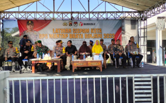 Bawaslu Kabupaten Dopu Hadiri Acara Simulasi Sispam Kota OPS Mantap Brata Rinjani 2023