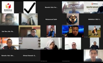 Bawaslu Dompu Ikuti Rapat Daring Evaluasi Website PPID Terintegrasi